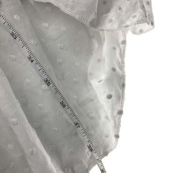 Cecilia Prado White Maxi Skirt Embroidery Swiss Dot Anthropologie Petite L PL - Picture 9 of 9